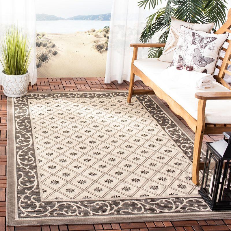 Easy-Care Beige Synthetic 5' x 7' Indoor/Outdoor Area Rug