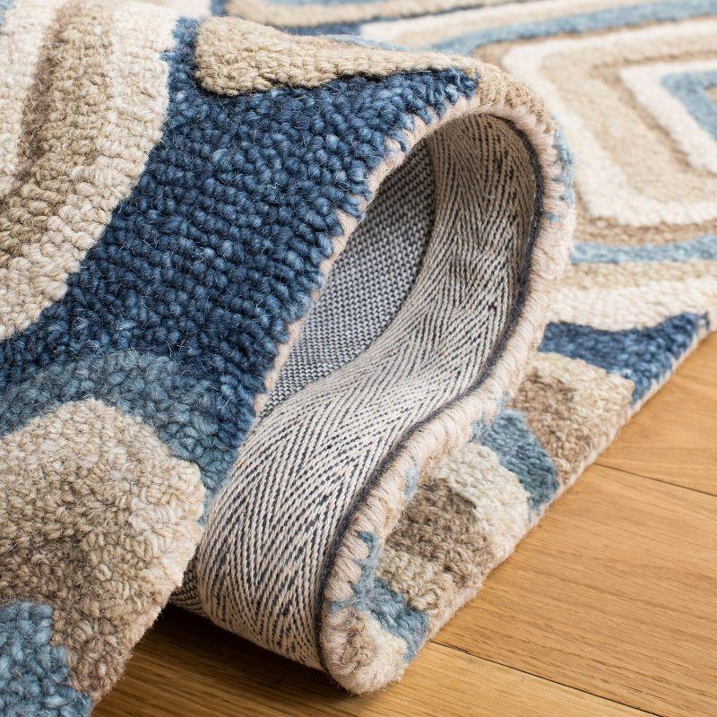 Aspen APN350 Hand Tufted Indoor Area Rug - Blue/Beige - 8'x10' - Safavieh