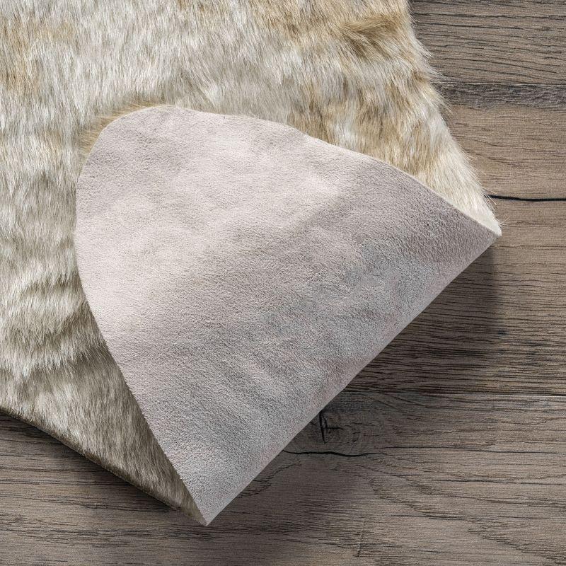 nuLOOM Marcia Machine Washable Faux Cowhide Area Rug