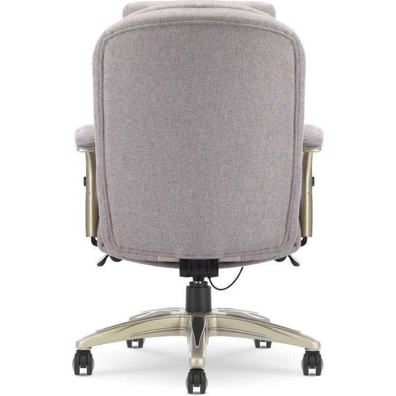 Works Executive Office Chair Light Gray : Serta, Ergonomic, Pneumatic Height Adjustment, Bonded Leather