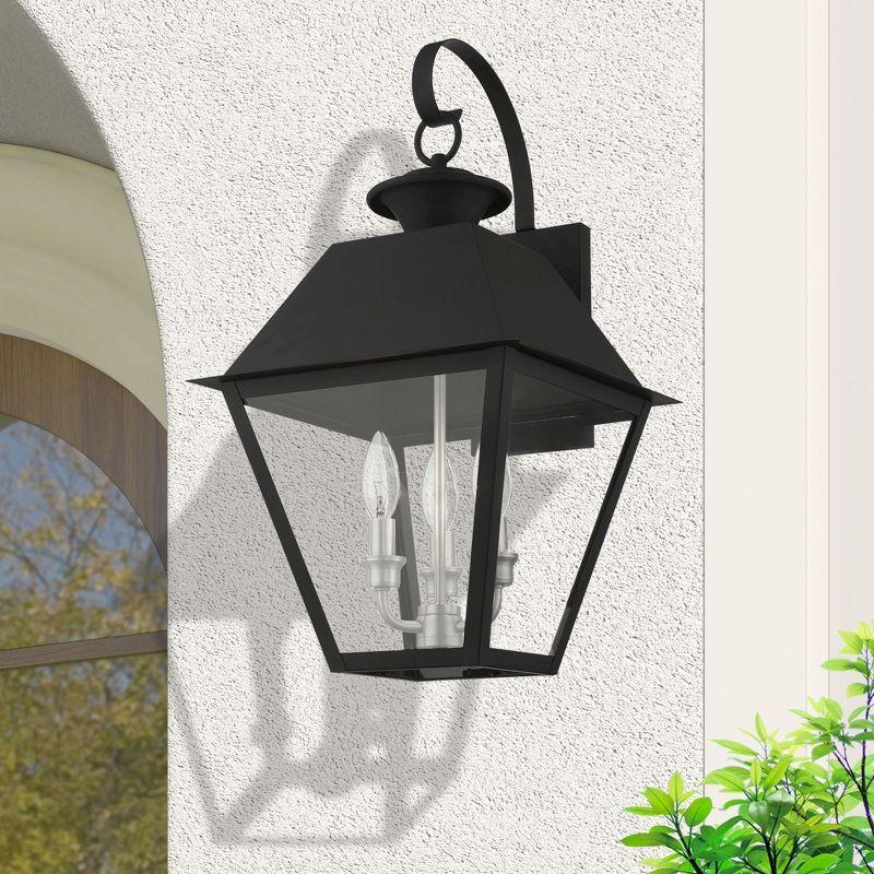 Livex Lighting Mansfield 3 - Light Wall Light in  Black