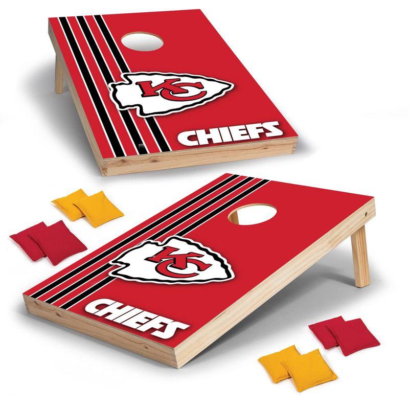 Kansas City Chiefs Red Wood Cornhole Set with Bean Bags