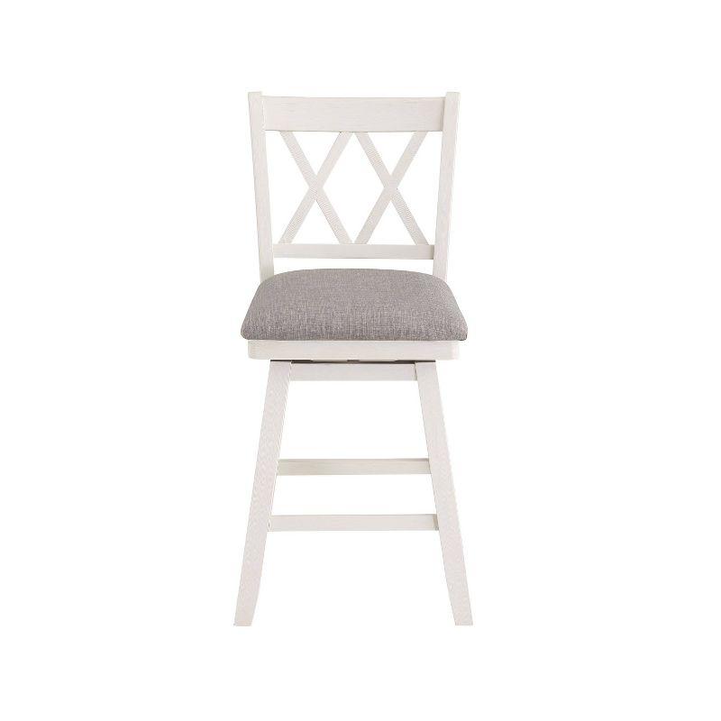 24" Brookline Xx Back Swivel Counter Height Barstool Antique Cream/White - Home 2 Office