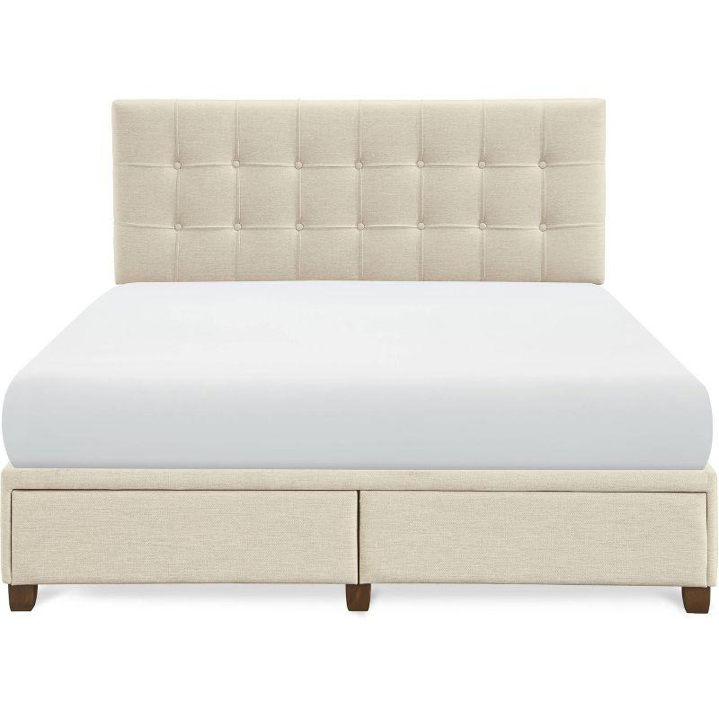 ClickDecor Langston Edmond Storage Bed with Adjustable Height Headboard