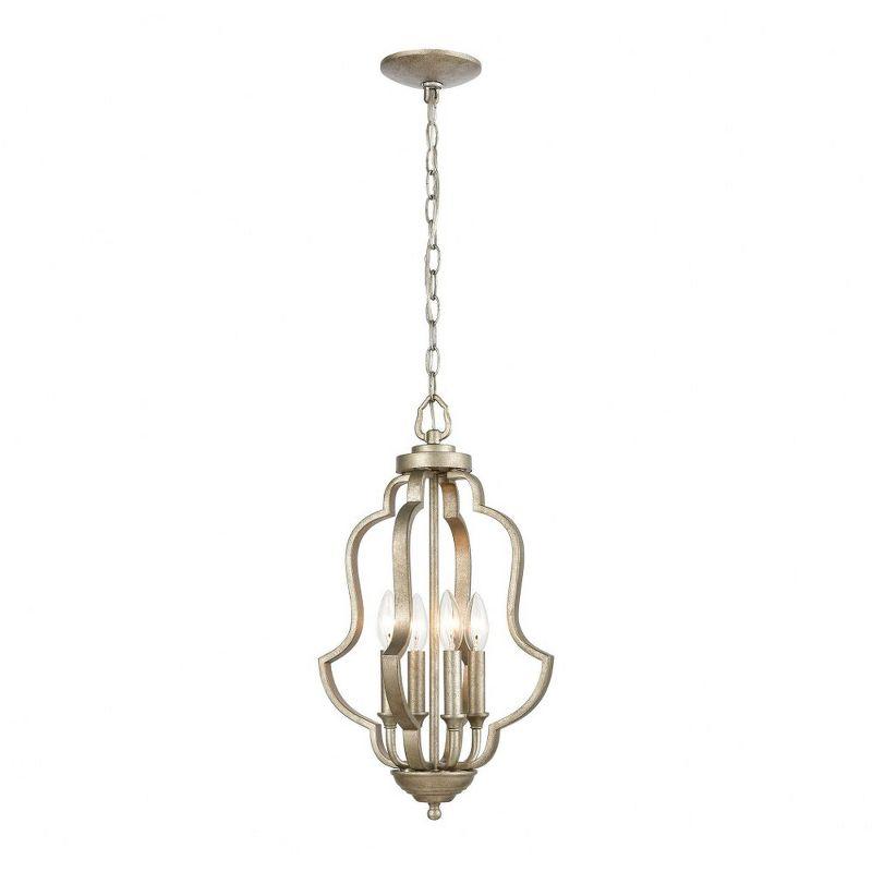 Lanesboro Mini Island 4-Light Indoor/Outdoor Pendant in Dusted Silver