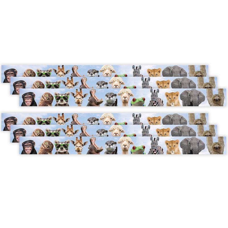 Teacher Created Resources® Go Wild Animals Straight Border Trim, 35 Feet Per Pack, 6 Packs