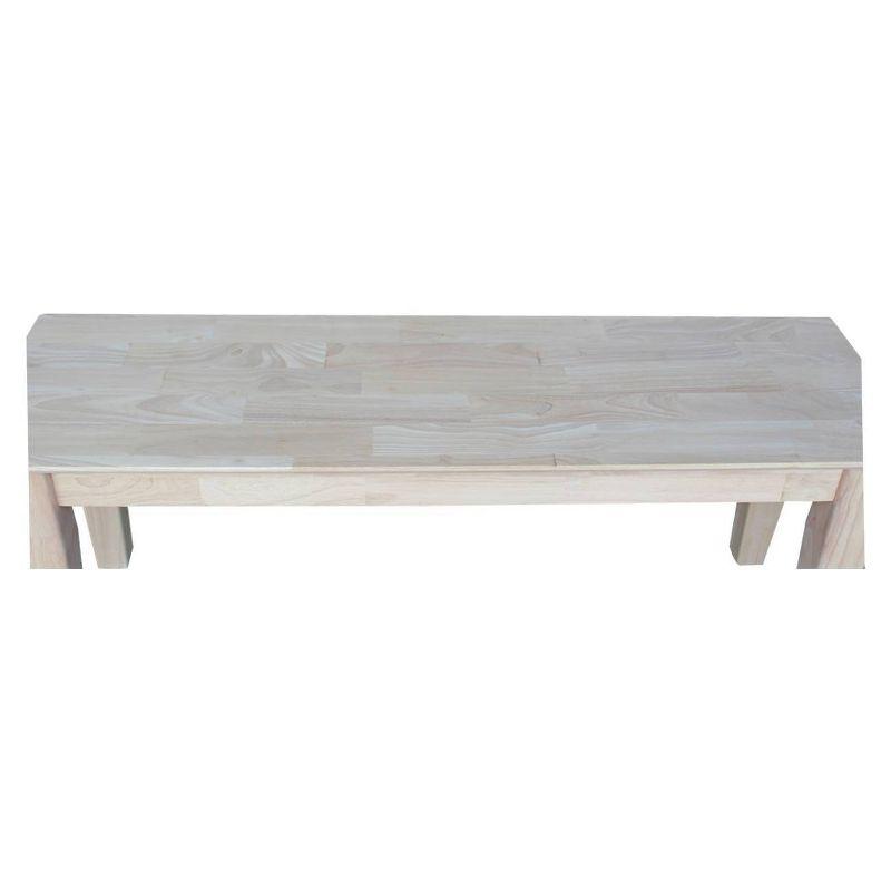 Shaker Style Bench Unfinished - International Concepts: Solid Wood, 47" Width, Seats 2