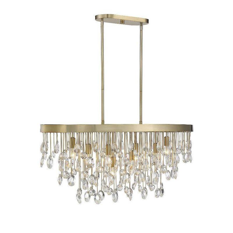 Livorno 8-Light Oval Chandelier in Noble Brass