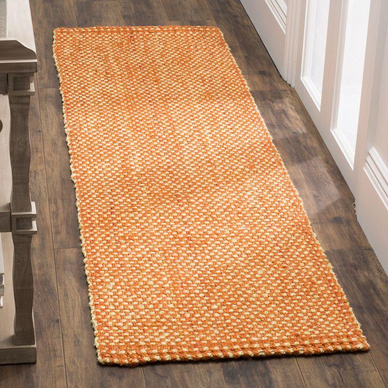 Natural Fiber NF262 Hand Woven Indoor Runner Rug - Rust/Natural - 2'3"x8' - Safavieh.