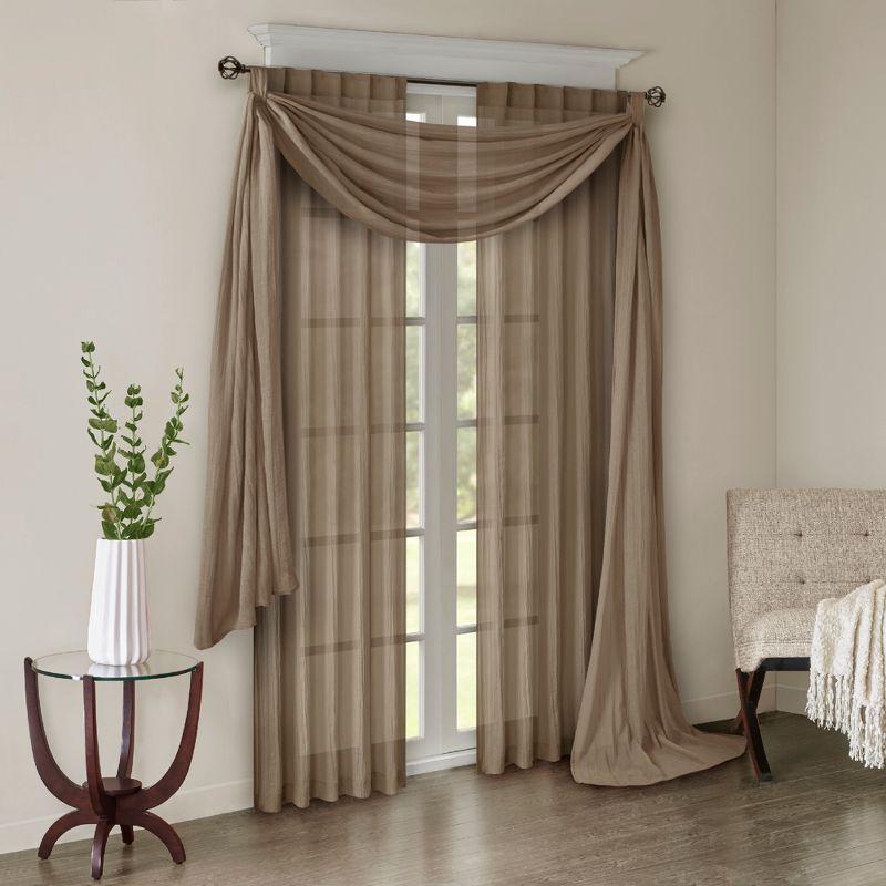 Madison Park Harper Solid Crushed Curtain Panel Pair (Set of 2)