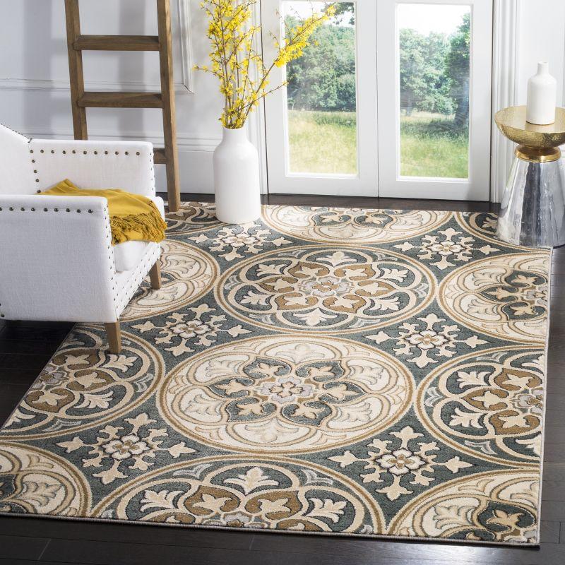 Lyndhurst LNH341 Power Loomed Accent Rug - Slate Blue/Beige - 3'3"x5'3" - Safavieh