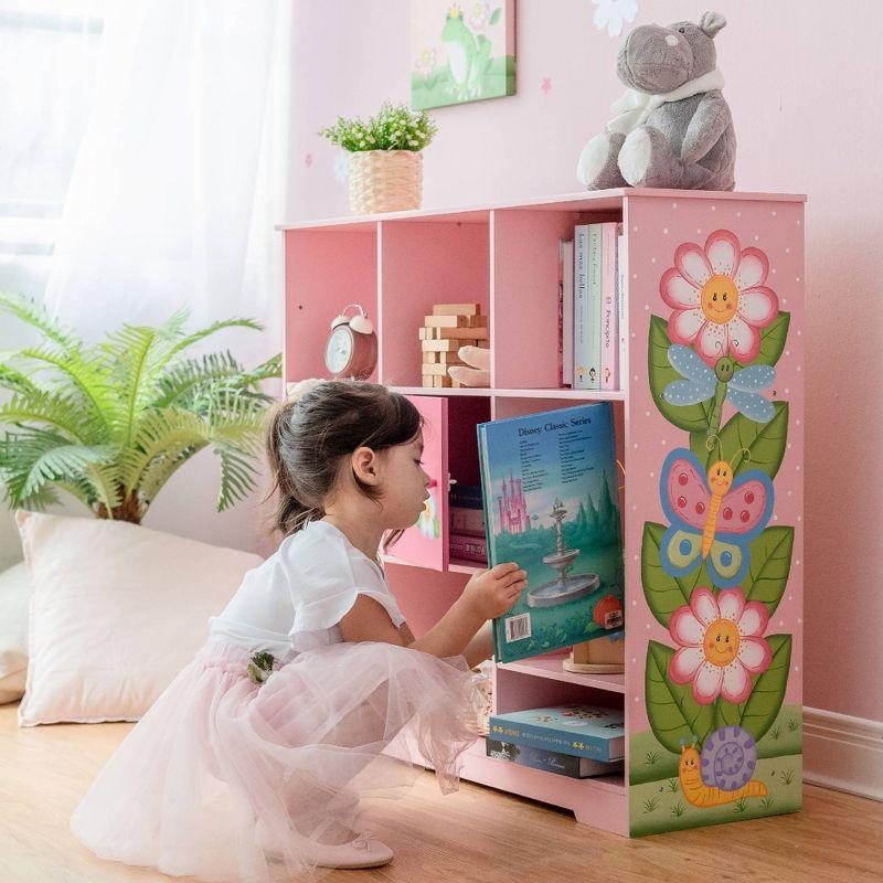 Teamson Kids Magic Garden 31.5" H x 35.5" W Cube Bookcase
