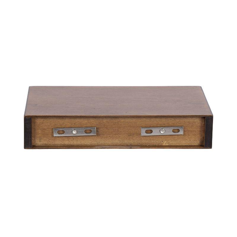 Kate & Laurel All Things Decor (Set of 3) 12" Havlock Wood Floating Shelves Rustic Brown