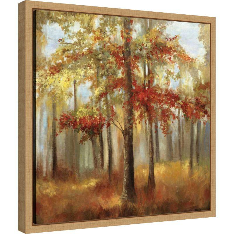 Amanti Art Soft Light (Trees) by Allison Pearce Canvas Wall Art Print Framed 16 x 16-in.