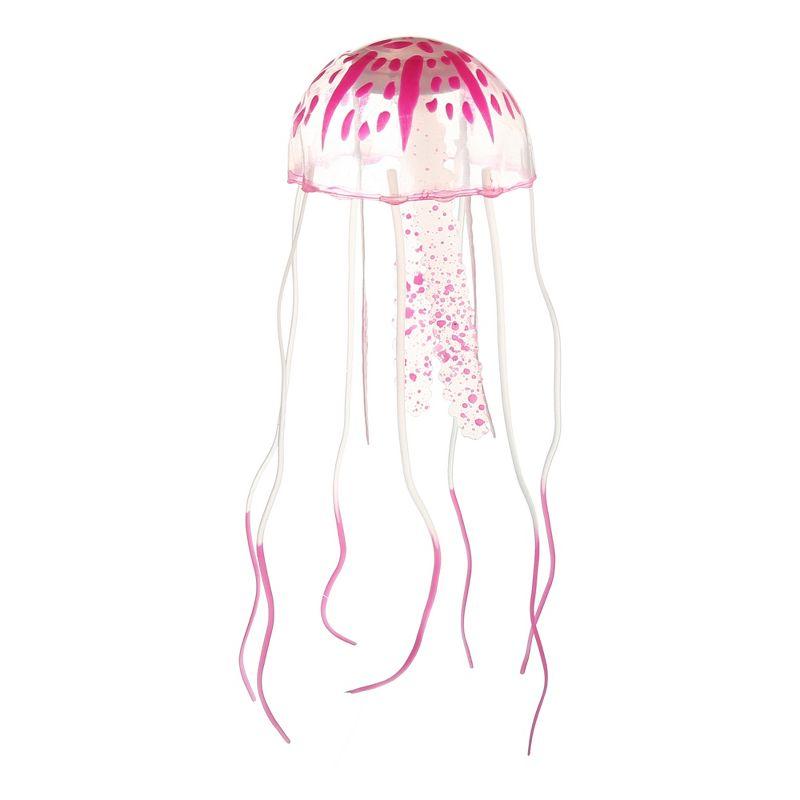 Unique Bargains Aquarium Jellyfish Glow Decoration with Suction Cup 2.3"x5.9" Pink