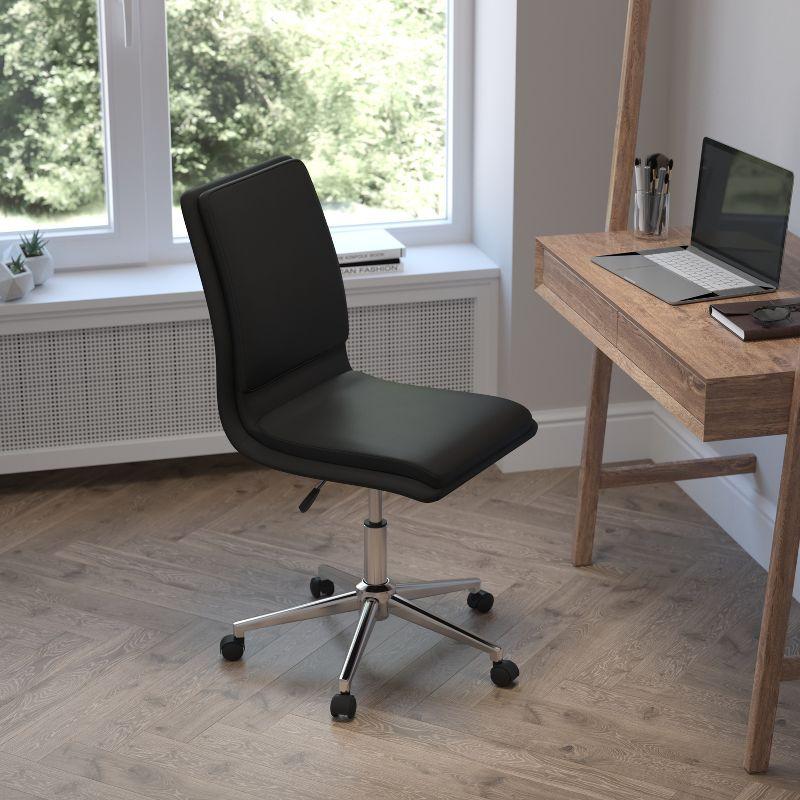 Flash Furniture Mid-Back Armless Office Task Chair with Metal 5-Star Base