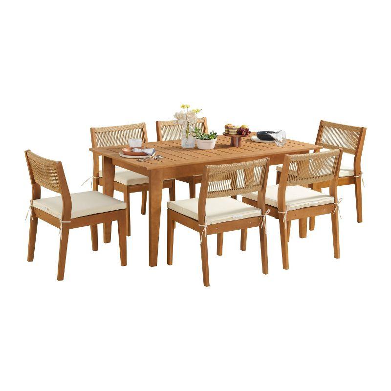 Alaterre Furniture 7pc Barton Outdoor Weather Resistant Dining Set