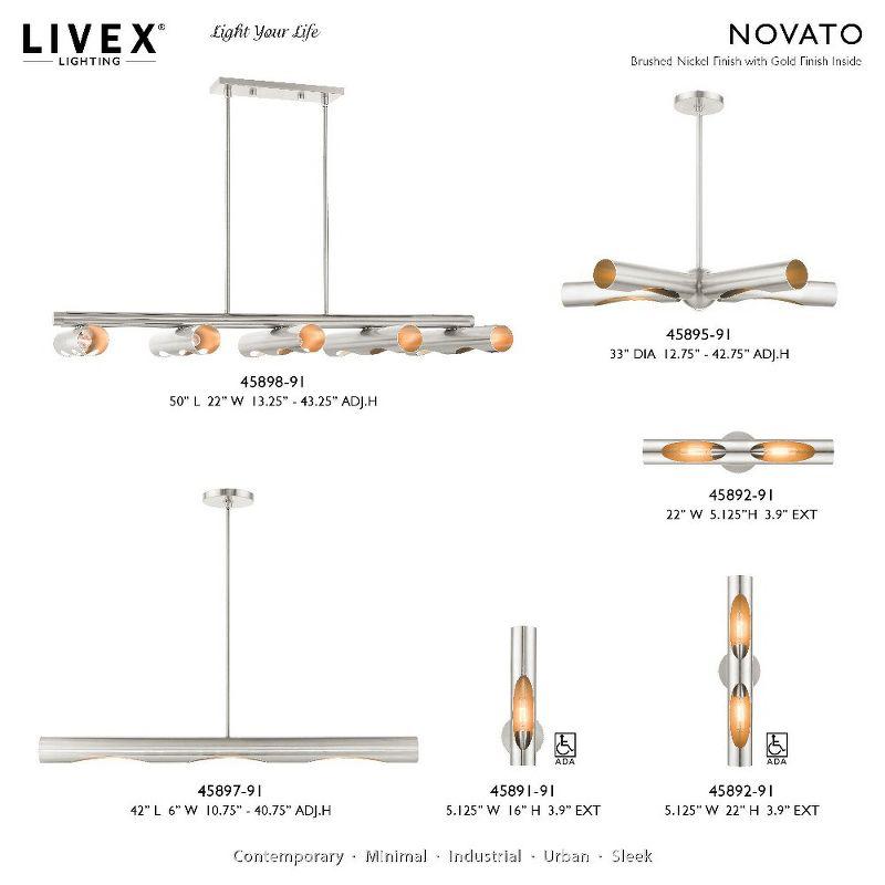 Livex Lighting Novato 3 - Light Chandelier in  Brushed Nickel