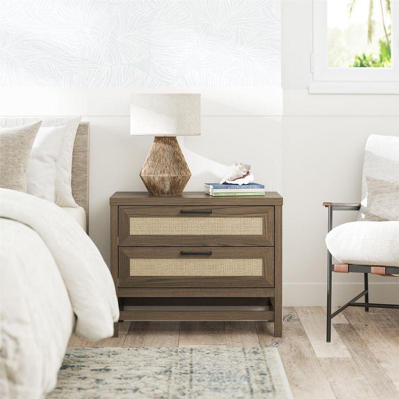 Ameriwood Home Lennon 2 Drawer Nightstand