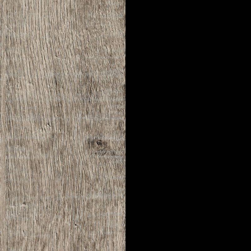 Arlen 1-Drawer Nightstand Weathered Oak and Matte Black