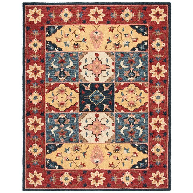 Aspen APN402 Hand Tufted Area Rug - Red/Gold - 8'x10' - Safavieh.