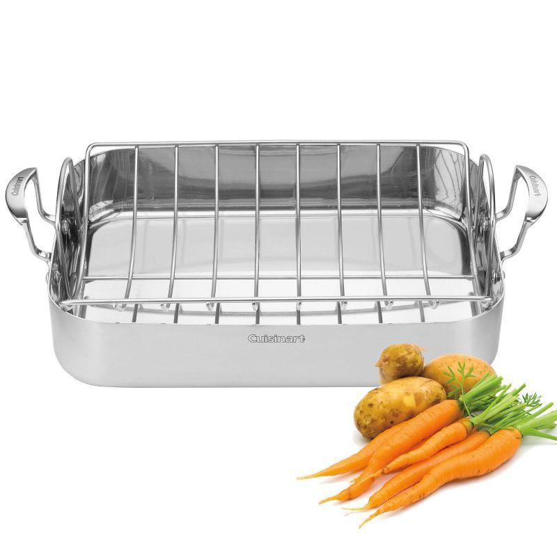 Cuisinart 16" Stainless Steel Tri-Ply Roasting Pan with Rack