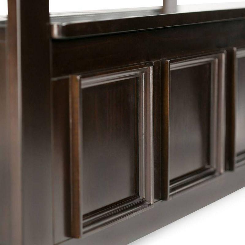 Halifax 48" Hickory Brown Solid Wood Entryway Storage Bench