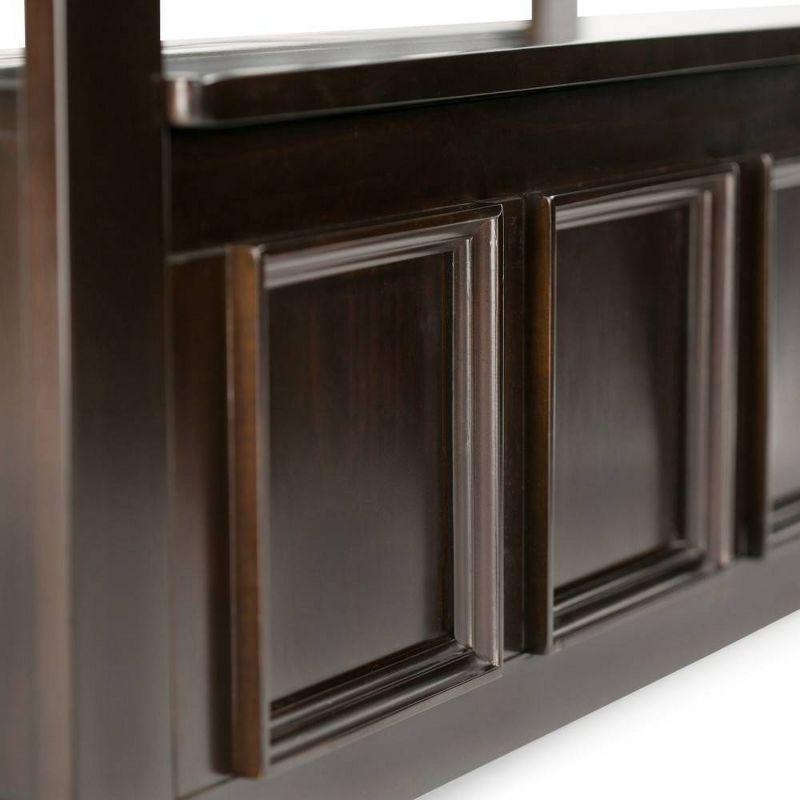 WyndenHall 48" Halifax Transitional Solid Wood Entryway Storage Bench Hickory Brown: Pine Frame, 300lb Capacity, Modern Style