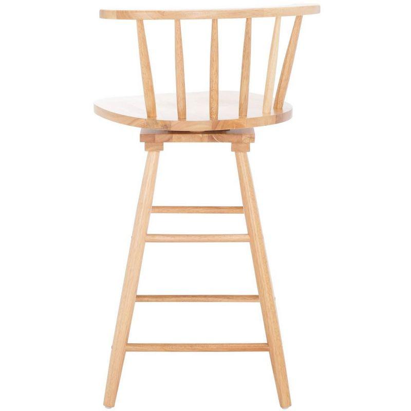 Natural Wood Swivel Windsor Counter Stool