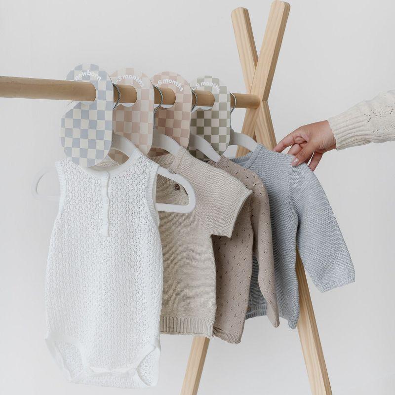 3 Sprouts 3 Sprouts Baby Closet Dividers (Newborn To 24 Months) – Pack Of 8 - Checkerboard