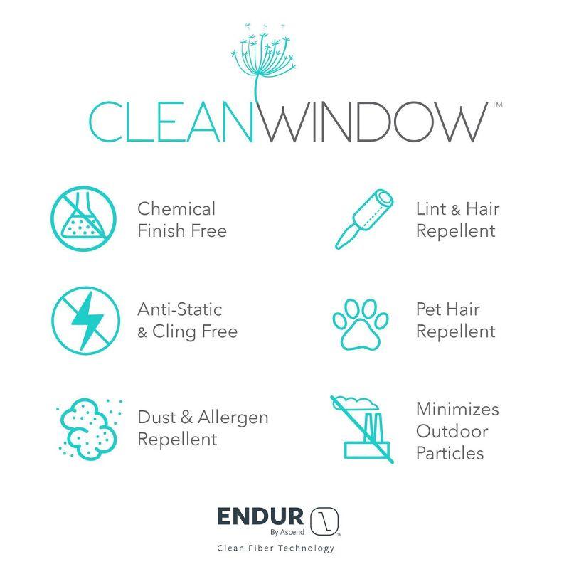 63"x52" Crushed Texture Anti-Dust Sheer Curtain Panel Celadon Green - Clean Window: Modern Linen Rod Pocket