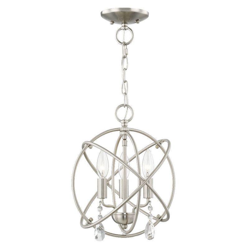 Livex Lighting Aria 3 - Light Chandelier in  Brushed Nickel