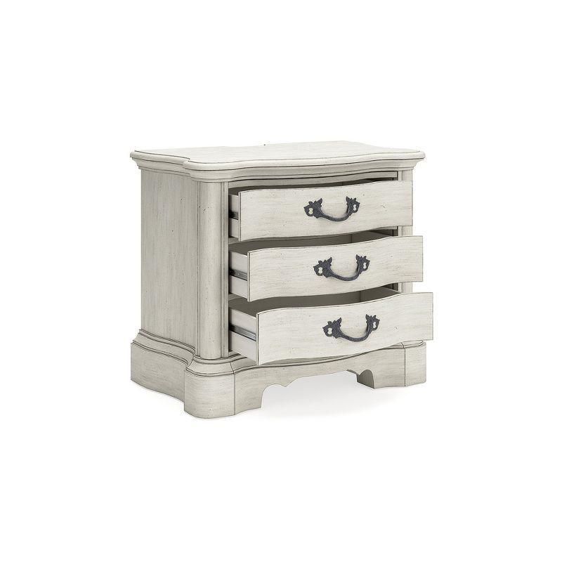 Signature Design by Ashley Arlendyne 3 Drawer Nightstand, Antique White