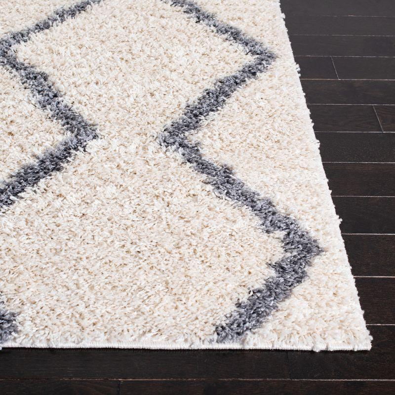 Venus Shag VNS680 Power Loomed Indoor Area Rug - Ivory/Grey - 9'x12' - Safavieh