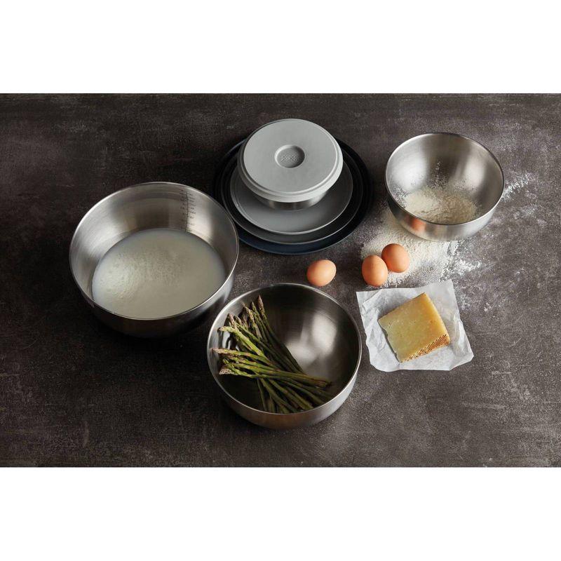 Stainless Steel Nesting Prep & Store Bowl Set with Lids