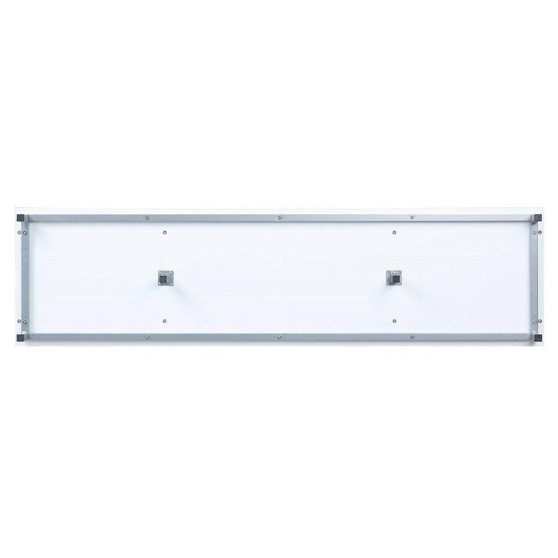 Brighton TV Stand for TVs up to 56" White - Manhattan Comfort: Modern Media Console with Open Glass Shelves & Cable Management
