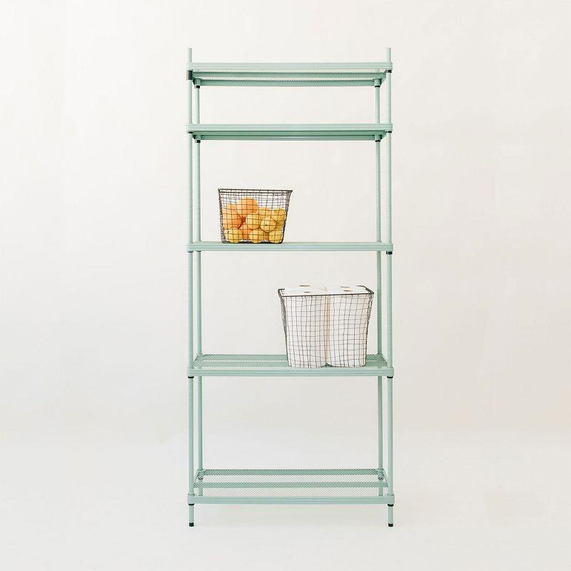 Design Ideas MeshWorks 5 Tier Metal Storage Shelving Unit Rack Bookshelf