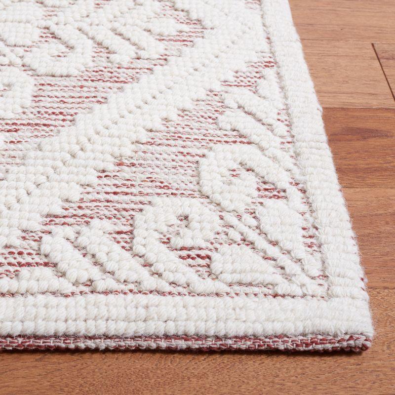 Vermont VRM306 Hand Woven Indoor Area Rug - Ivory/Red - 6'x9' - Safavieh