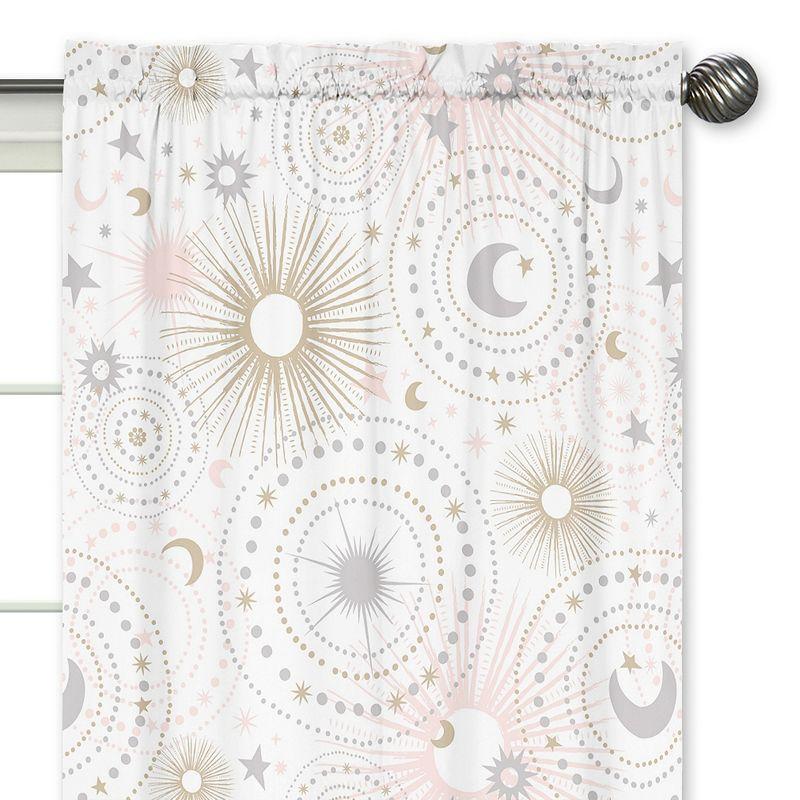 Sweet Jojo Designs Celestial Geometric Semi-Sheer Rod Pocket Curtains/Drapes (Set of 2)