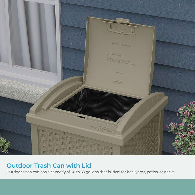 Suncast Suncast 33 Gallon Manual Lift Trash Hideaway Container