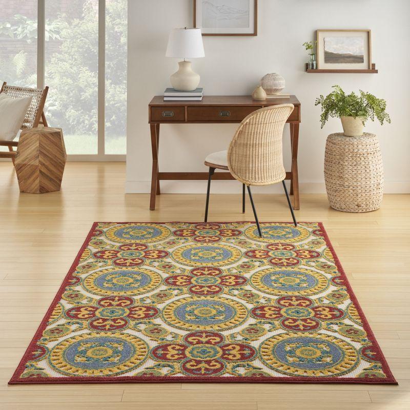 Nourison Aloha Contemporary Medallion Outdoor Rug