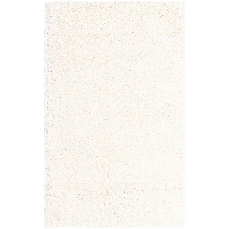 Unique Loom 3' 3 x 5' 3 Solid Shag Snow White Area Rug