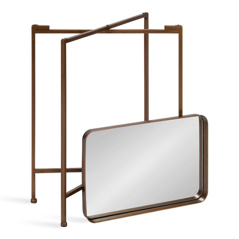 Celia Dark Bronze Mirrored Metal Foldable Side Table