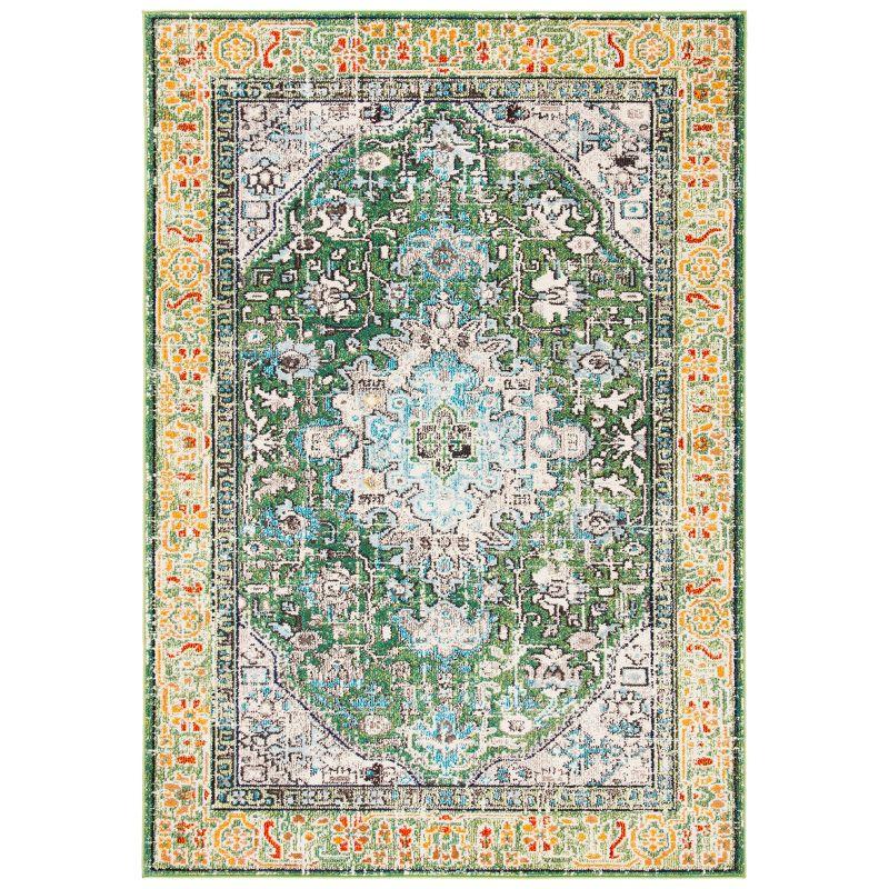 Madison MAD474 Power Loomed Indoor Area Rug - Green/Turquoise - 6'x9' - Safavieh