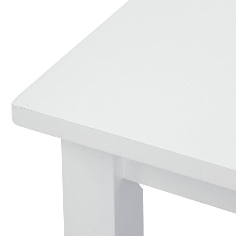 Modern Shaker Rectangular Dining Table in Glossy White