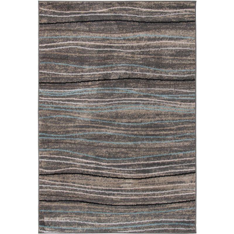 Amsterdam AMS111 Power Loomed Indoor Accent Rug - Silver/Beige - 4'x6' - Safavieh