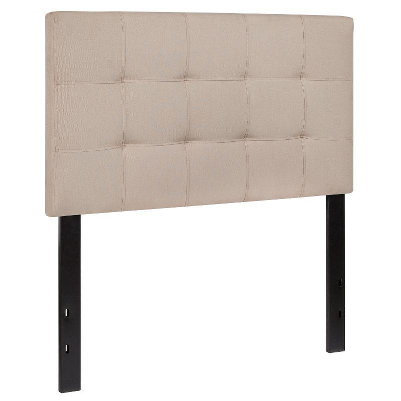 Flash Furniture Bedford Tufted Upholstered Twin Size Headboard in Beige Fabric