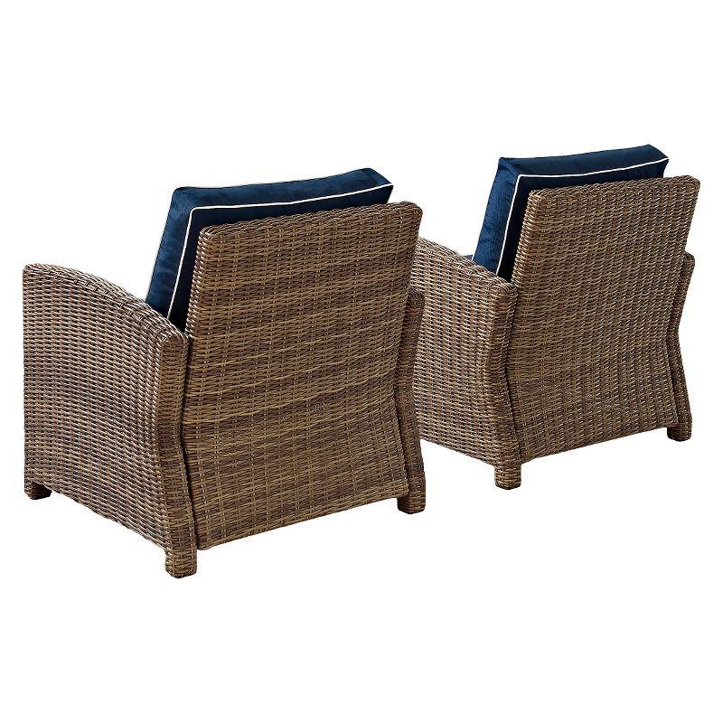 Bradenton 2-Piece Navy Wicker Outdoor Armchair Set