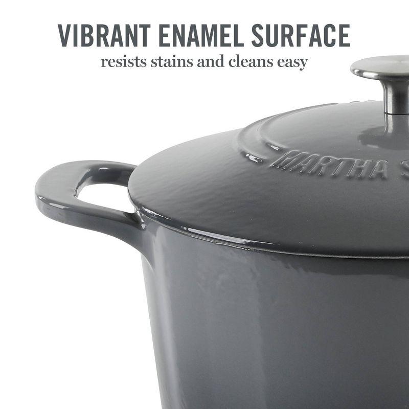 Martha Stewart Martha Stewart Gatwick 7 qt. Cast Iron Round Dutch Oven with Lid