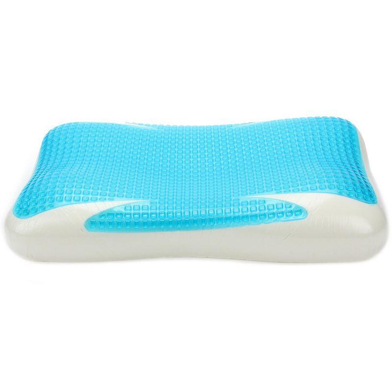 Cheer Collection White Cooling Gel Memory Foam Pillow